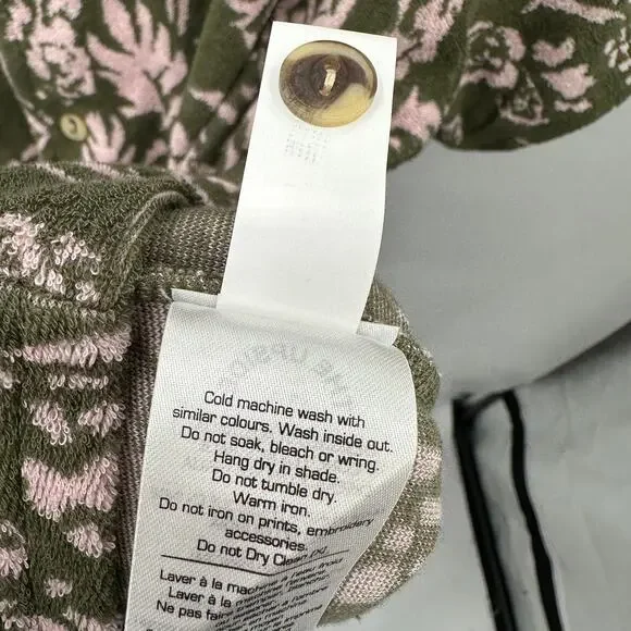 THE UPSIDE NWT Evereve Cocos Stella Collared Terry Cloth Shirt // L - Picture 9 of 15